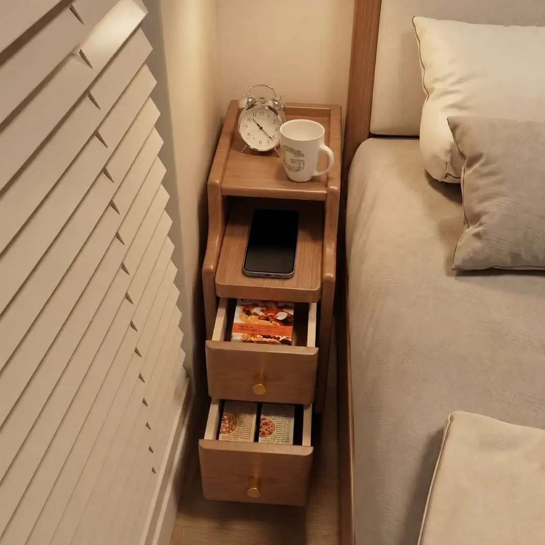 [Compre 1, Leve 2] - Mesa de Cabeceira UltraFina em Madeira Maciça — foto 6